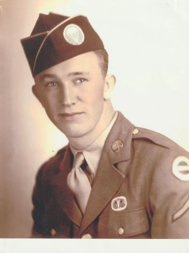 Pat Christenson in uniform, 101st Airborne